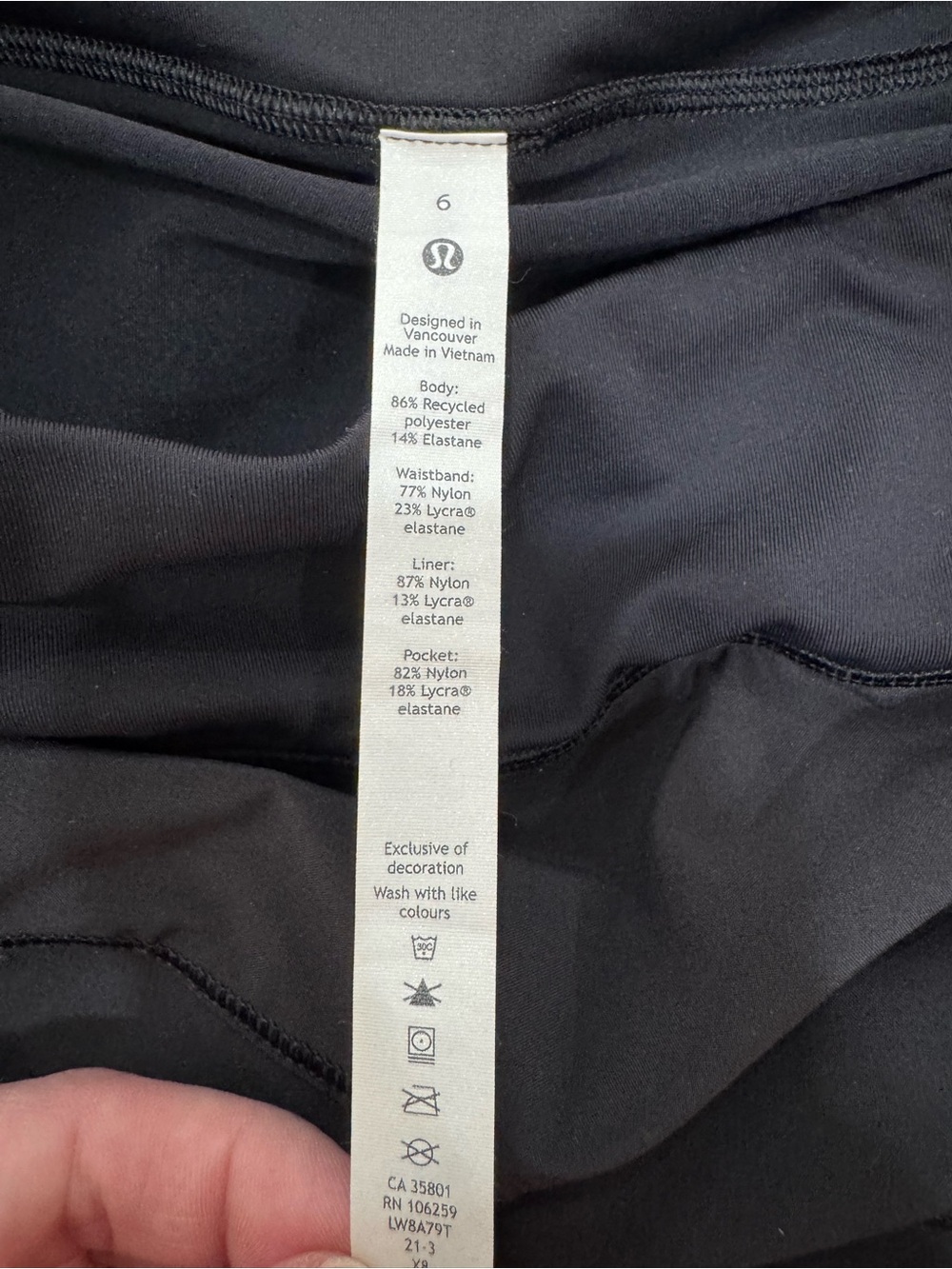 Lululemon Pace Rival Skirt (Tall) *4-way Stretch 15" Black Women's 6 - Picture 12 of 16
